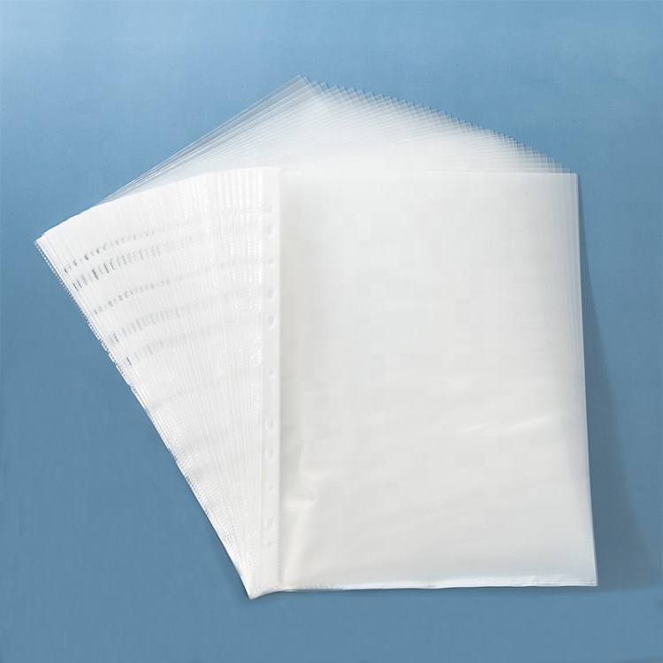 School Supplies File Document Sheet Protector Clear Folder Transparent Hot Selling Home 11 20 26holes Bag